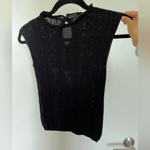 NWT Zara sheer black top size small